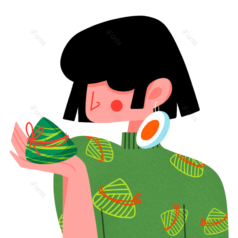 节日图片,端午节元素,扁平风PNG,粽子免抠素材